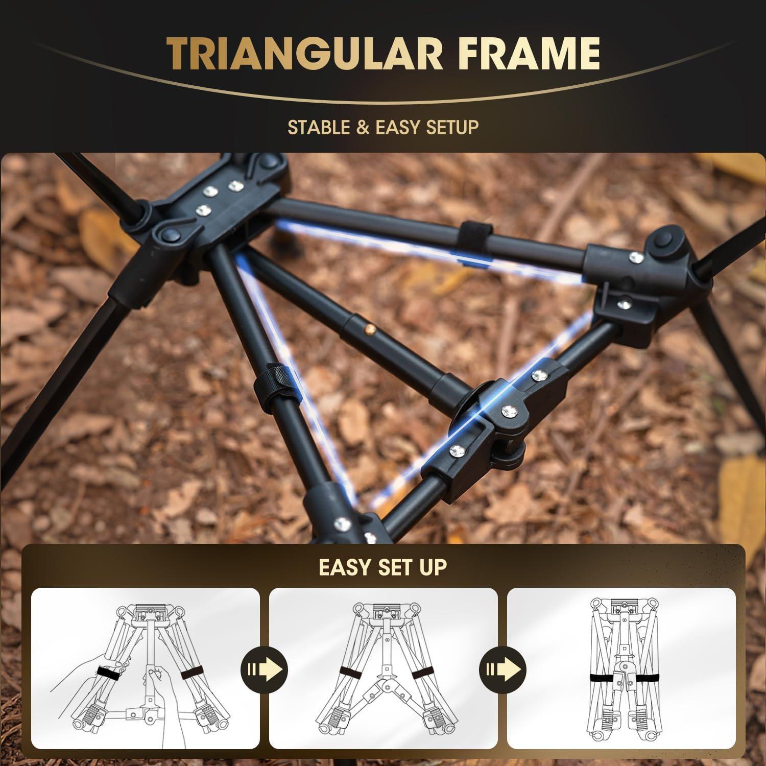 image:imageMOON LENCE 2 Pack Portable Camping Chairs Backpacking Chair The 4th Generation Ultralight Folding Chair Compact Lightweight Foldable Chairs for Hiking Mountaineering BeachBlack