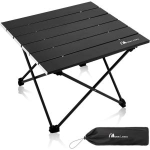 image:imageMOON LENCE Ultralight Folding Camping Table CompactPortbale with Carry Bag for Outdoor Cooking Picnic Camp Boat Travel Black  SMidnight Black