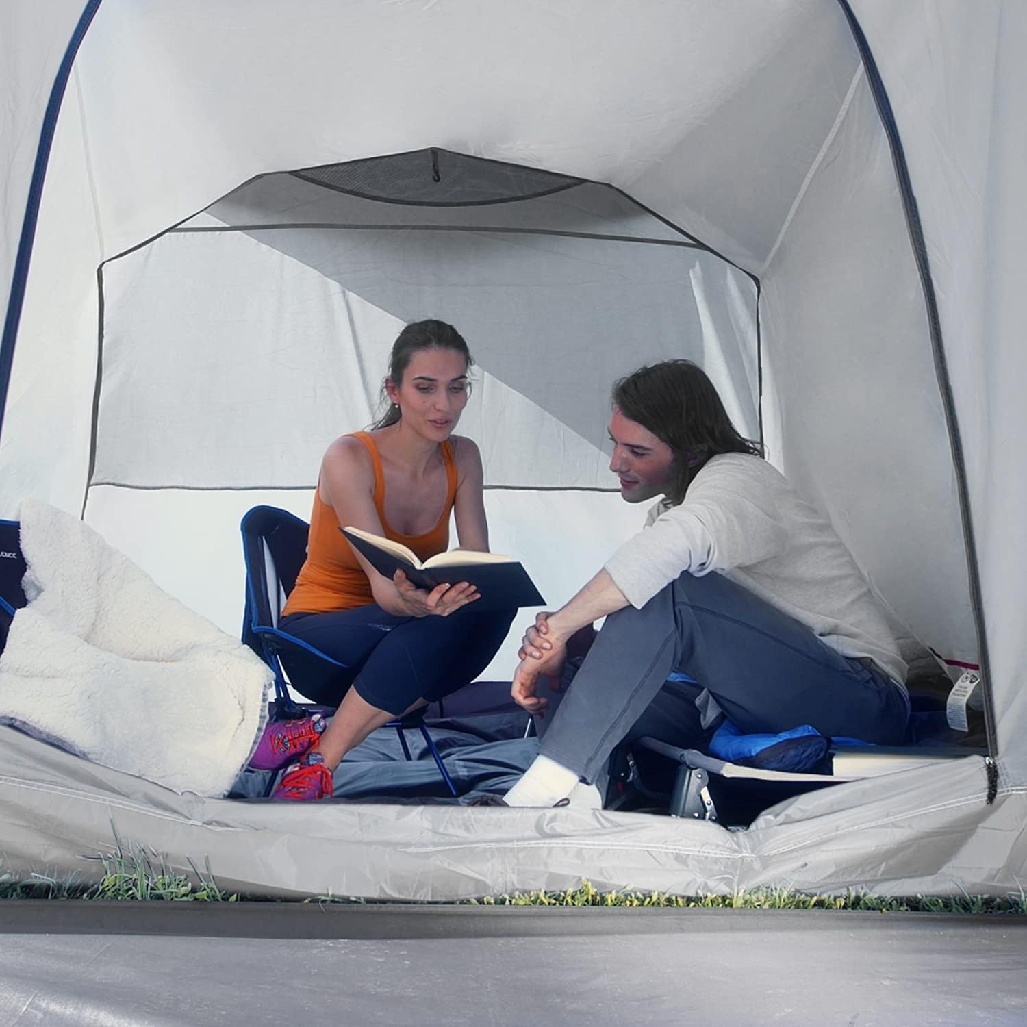 image:imageMoon Lence 8 Person Tent Family Camping Tent Waterproof Windproof with Divided Curtain for Separated 2 Rooms and Double Layer Portable with Carry Bag Outdoor