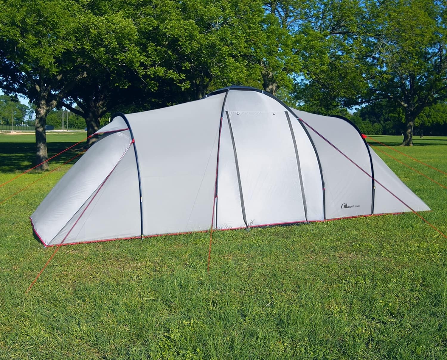 image:imageMoon Lence 8 Person Tent Family Camping Tent Waterproof Windproof with Divided Curtain for Separated 2 Rooms and Double Layer Portable with Carry Bag Outdoor