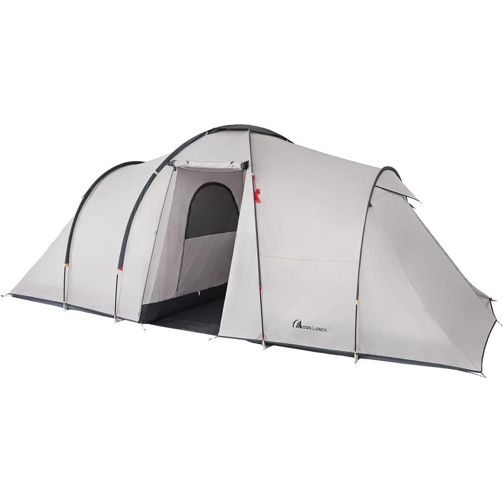 image:imageMoon Lence 8 Person Tent Family Camping Tent Waterproof Windproof with Divided Curtain for Separated 2 Rooms and Double Layer Portable with Carry Bag Outdoor